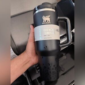 Stenley Matte Black Quencher Tumbler 40 oz with Floral 12 hrs hot & cold